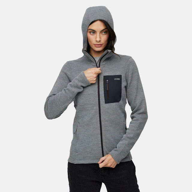 Womens Sentinel Midweight Waffle Knit Zip Hoody