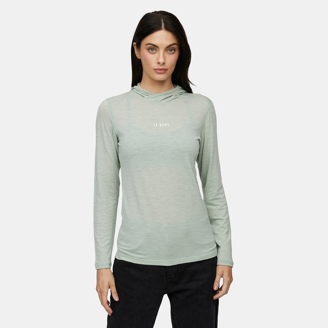 Womens Feathertop Ultralight hooded LS Tee